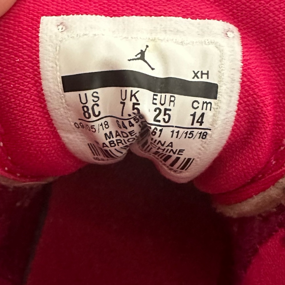 Nike Air Jordan 1 Mid True Berry Rush Pink Toddler Girls Sz 8c - Picture 5 of 7
